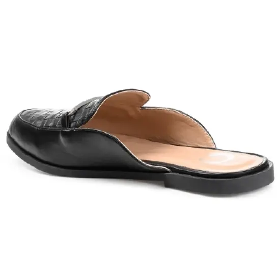 Journee Collection Womens Rubee Slip On Round Toe Mules Flats image {6}