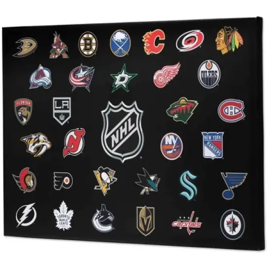 NHL Team Logos Canvas Wall Sign Panel image {1}