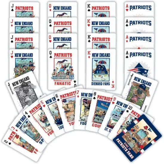 MasterPieces Officially Licensed NFL New England Patriots Fan Deck Playing Cards - 54 Card Deck image {2}