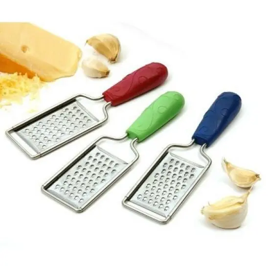 Norpro Grip-EZ Mini Stainless Steel Grater - Cheese Garlic Nutmeg image {3}