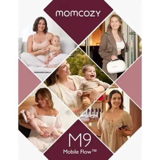 Momcozy M9 Hands-Free Wearable Electric Breast Pump Set image {8}