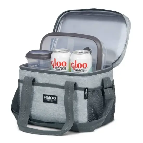Igloo Lunch+ Cube 12 Lunch Tote with Pack Ins - Gray image {2}