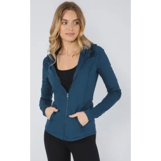 Yogalicious - Women's Slim Fit Hooded Track Jacket image {13}