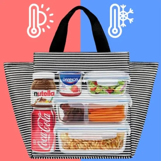 OPUX Lunch Bag Women, Insulated Tote Box Kids Men Girls Adults, Reusable Small Medium Soft Cooler School Adults Work Office Picnic image {1}