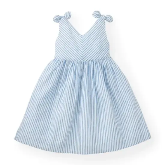 Hope & Henry Girls' Bow Shoulder Swing Dress, Toddler image {4}