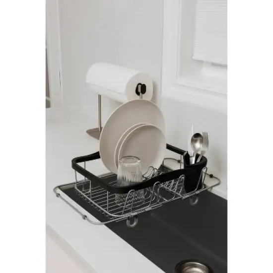 Umbra 11.3" Sinkin Multi-Use Rack Black/Nickel: Steel Dish Drying Rack, Hand Wash, 5 Year Warranty image {15}