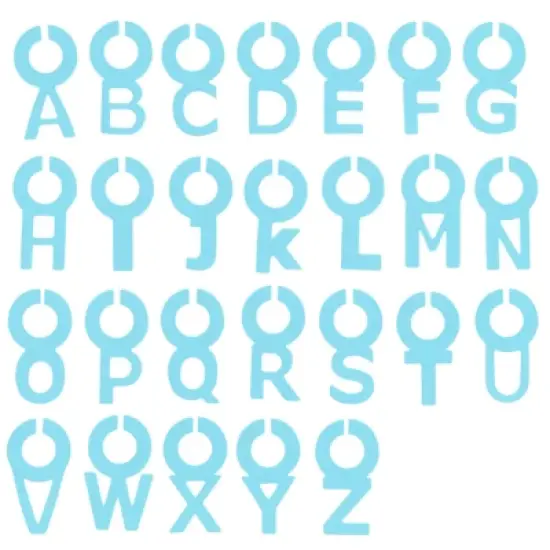 Unique Bargains Silicone Bright Colors Soft Lightweight Letter Shape Wine Glass Identifier image {6}