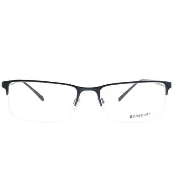 Burberry BE1282 1001 Unisex Semi-Rimless Eyeglasses Black Palladium 55mm image {1}