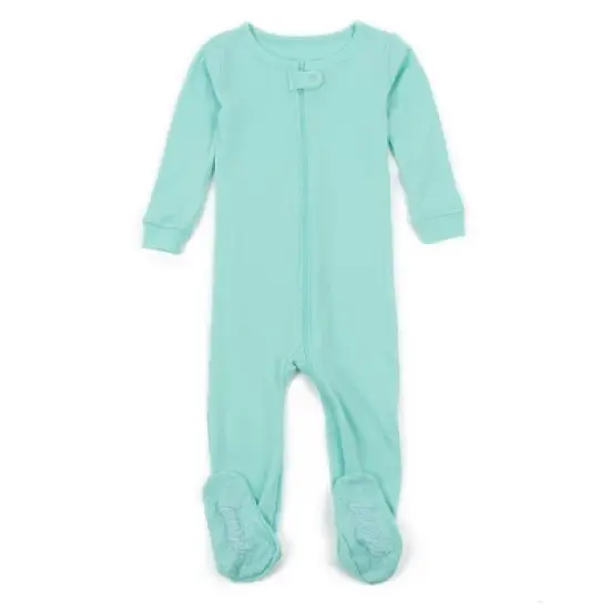 Leveret Toddler Footed Cotton Solid Classic Color Pajamas image {16}
