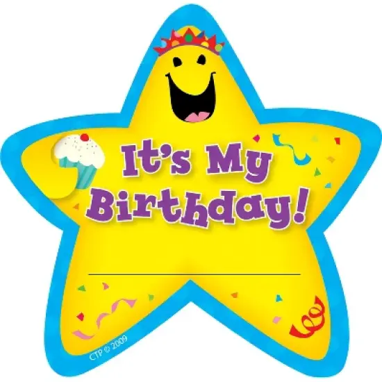 Creative Teaching Press It�s My Birthday! Star Badges, 36 Per Pack, 3 Packs image {1}