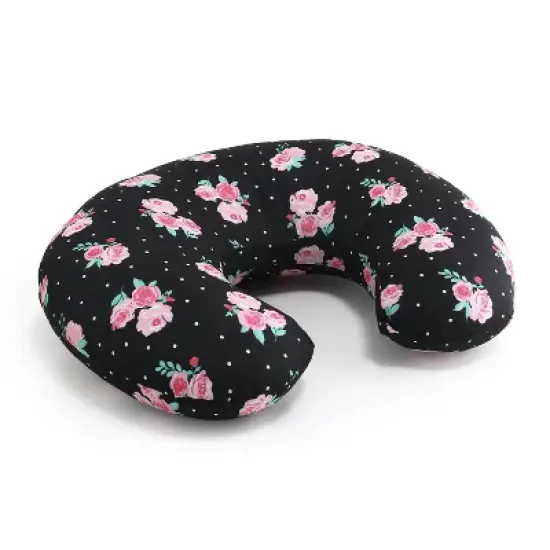 The Peanutshell Nursing Pillow for Breastfeeding, Black Floral image {6}