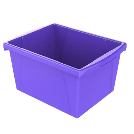 Storex 4 Gallon Storage Bin, Purple image {9}