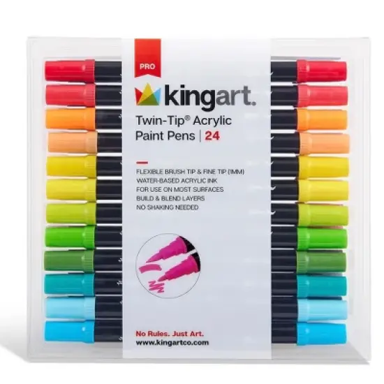KINART Twin-Tip Pro Acrylic Paint Pens 24 Colors image {8}