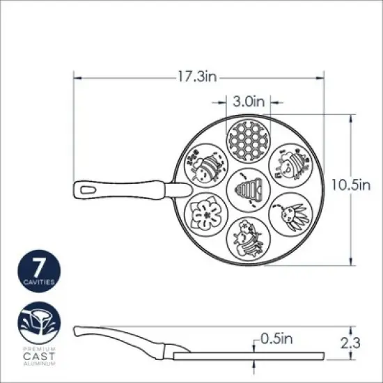 Nordic Ware Honey Bee Aluminum Pancake Pan image {3}