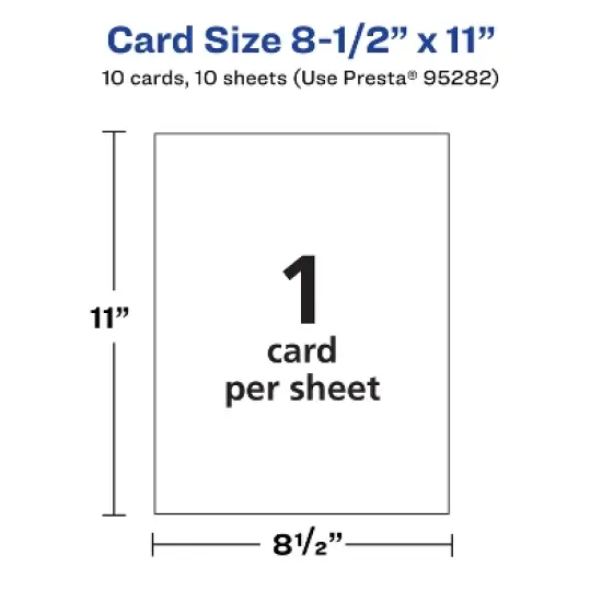 Avery Printable Rectangle Cardstock, 8.5" x 11", Glossy White Cardstock, Laser/Inkjet Cards, 10 Total image {4}