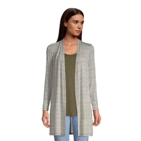 Lands' End Women's Lightweight Jersey Knit Long Cardigan image {9}