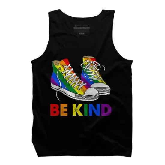 Design By Humans Be Kind Sneakers LGBTQIA PrideBy Legato Tendo Tank Top image {2}