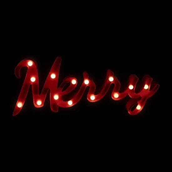 Northlight Lighted "Merry" Christmas Decoration - 20.5" image {2}