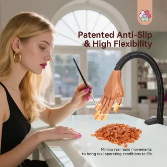 Saviland 2025 Nail Practice Hand Kit - 200Pcs Training Set with Anti-Slip Base, Artificial Nails & Tools for Beginner Nail Tech. image {3}