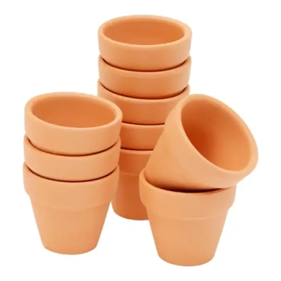 Juvale 10-Pack 2-Inch Mini Terracotta Pots with Drainage Holes for Succulents, Plants, Herbs, and Flowers, Small Clay Pot Planters image {6}