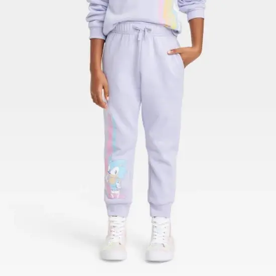 Girls' Sonic the Hedgehog Dreamy Fleece Jogger Pants - Purple image {3}