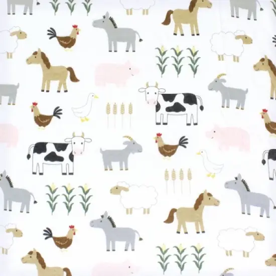 Hudson Baby Infant Changing Pad Cover, Cute Farm, One Size image {1}