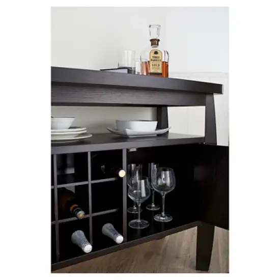 Angla Modern Bold Curved Dining Buffet Espresso - HOMES: Inside + Out image {3}
