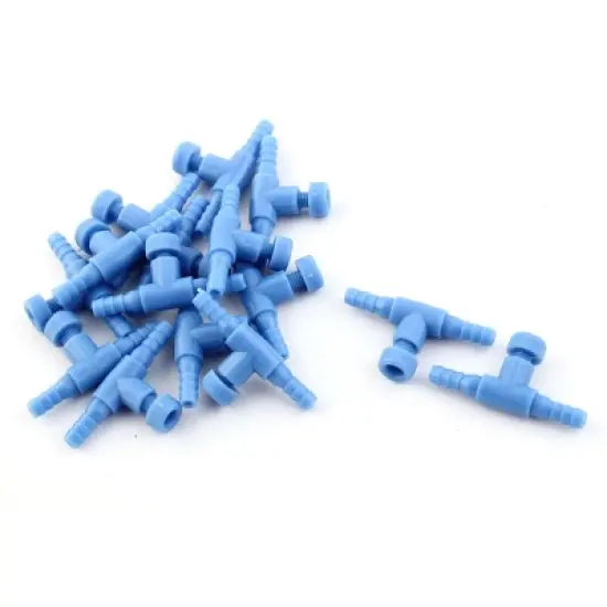 Unique Bargains Fish Tank Aquarium Plastic Air Control Valve Connector Light Blue 15 Pcs image {4}