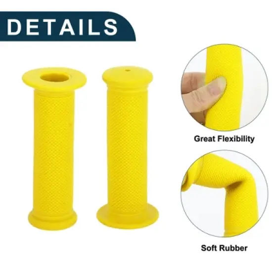 Unique Bargains Bike Handlebar Grips Covers 4.61" Yellow 1 Pair image {2}