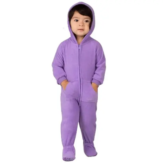 Footed Pajamas - Purple Rain Infant Hoodie Fleece Onesie image {3}