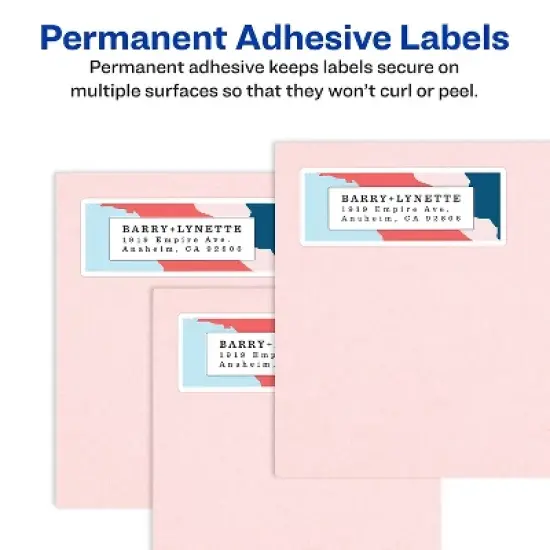 Avery Vibrant Color-Printing Shipping Labels 2 x 3 3/4 White 200/Pack 6873 image {5}