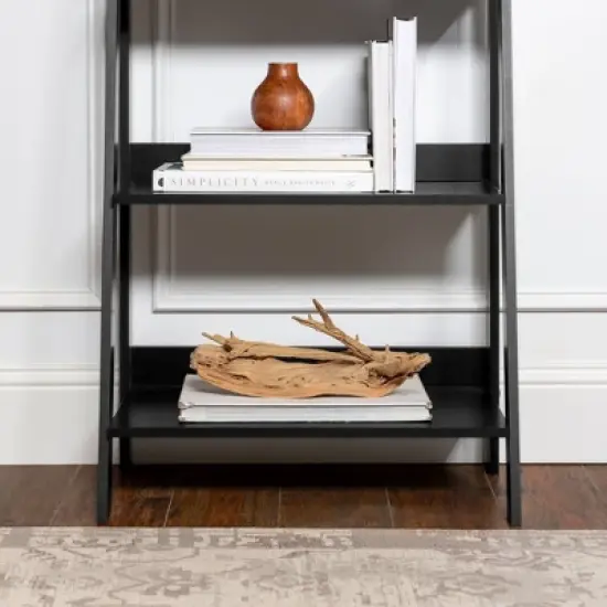 55" Thatcher Transitional Wood 4 Shelf Ladder Bookshelf - Saracina Home image {9}