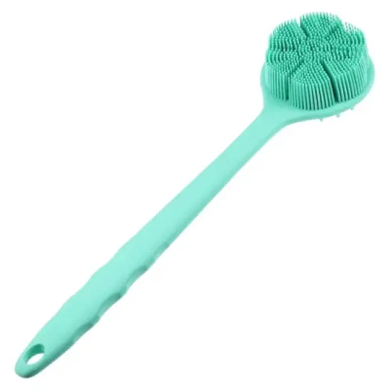 Unique Bargains Double Side Long Handle Bath Brush 14.17" Length 1 Pc image {8}