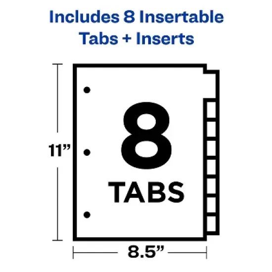 Avery Insertable Big Tab Dividers 8-Tab Letter 11111 image {4}