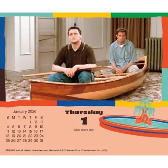 Trends International 2026 Friends Dayata Time 6.12"x5.37" Box Calendar image {2}
