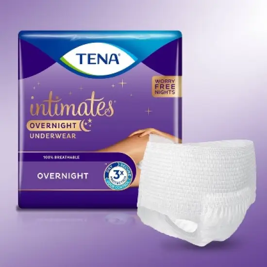 TENA Intimates for Women Incontinence & Postpartum Underwear - Overnight Absorbency image {2}