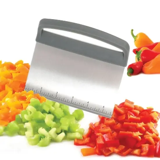 Norpro Nested Chopper and Scraper Set, Set of 3 Utensils, Red and Gray image {2}