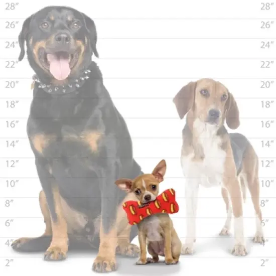 Mighty No Stuff Bone Dog Interactive Plush Toy - Red image {2}