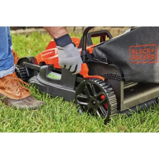 Black & Decker BEMW472BH 120V 10 Amp Brushed 15 in. Corded Lawn Mower with Comfort Grip Handle image {9}