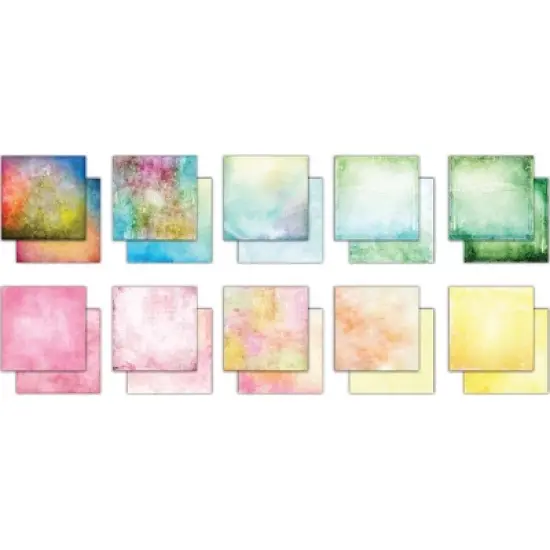 Craft Consortium Double-Sided Paper Pad 12"X12" 30/Pkg-Grunge-Light Tones, 20 Designs image {1}