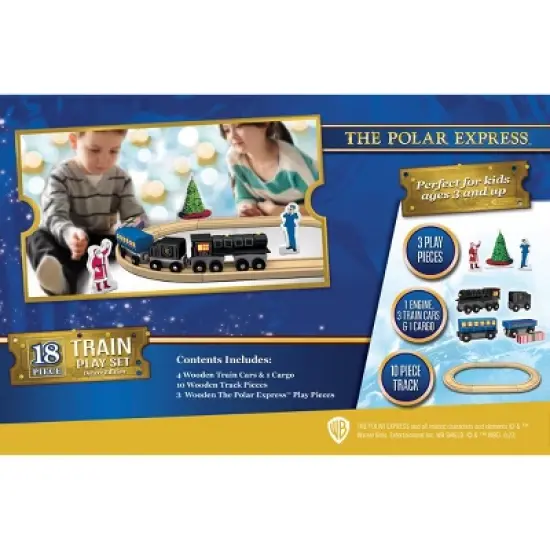 MasterPieces Wood Train Sets - The Polar Express 18 Piece Train Set image {3}