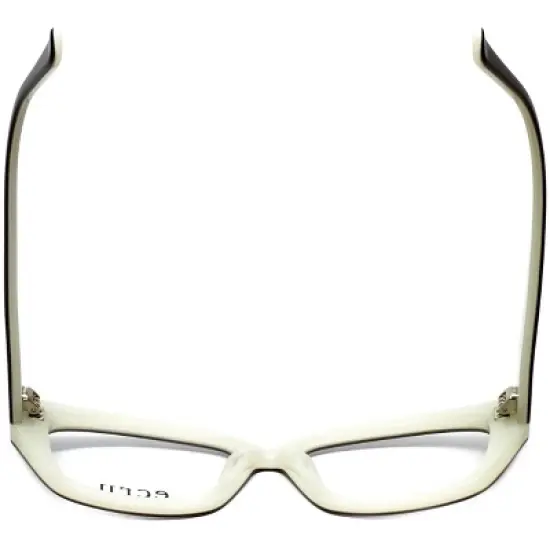 Ecru Authentic Designer Reading Glasses Bowie-002-50mm Brown Layered Ivory White image {4}
