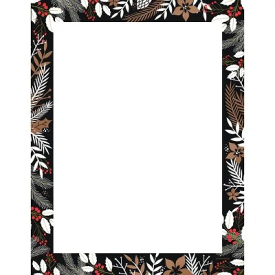 40pk Foil Holly Letterhead: Great Papers! Winter Stationery, Copper, Uncoated, 8.5x11 Inches, 24 lb, Office Supplies image {3}