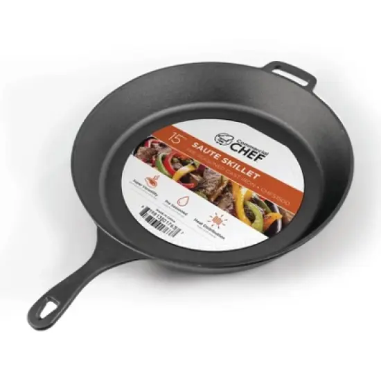 COMMERCIAL CHEF Pre-Seasoned Cast Iron Skillet image {12}