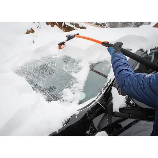 BirdRock Home Snow Moover Extendable 50" Car Brush and Ice Scraper with Foam Grip image {2}