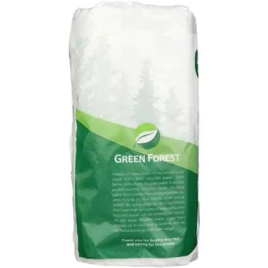 Green Forest 100% Recycled Bathroom Tissue 2-Ply 198 Sheets - Case of 24/4 ct image {3}