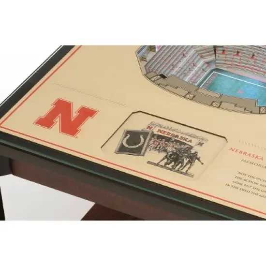 NCAA Nebraska Cornhuskers 25-Layer StadiumViews Lighted End Table image {3}
