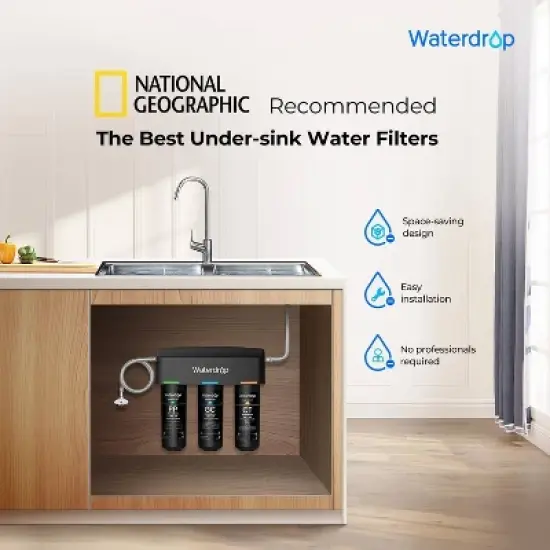 Waterdrop TSA 8 Layer Under Sink Water Filter System, NSF/ANSI 42 Certified Element, Extra 2 Additional Replacement Filters image {4}