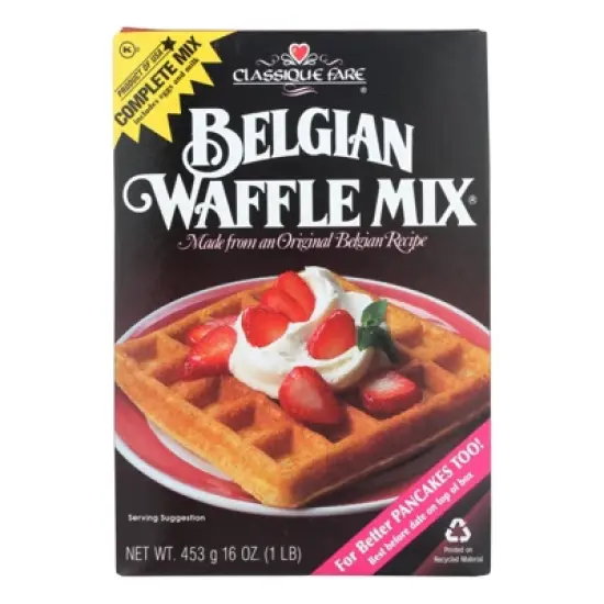 Classique Fare Belgian Waffle Mix - Case of 6/16 oz image {1}