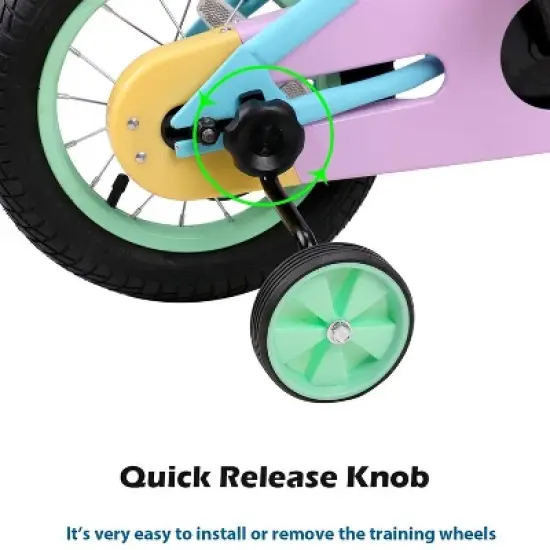 Joystar Macaroon 14 Inch Ages 3 to 5 Kids Boys Girls Toddler Balance Training Wheels Coast Brake Bike Bicycle, Pastel image {4}